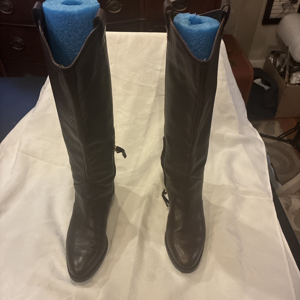 Brown Leather Boots Women Size 7.5 Gorgeous! Excellent Used Condition - Picture 1 of 11